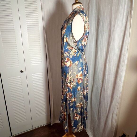 Bentley | Women’s | Dresses | M | Vintage Floral Abstract Button Down Maxi Dress - Picture 4 of 6
